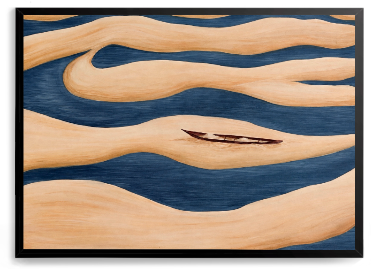 Barco sobre a areia dos Lençóis Maranhenses – Quadro Decorativo | Independer